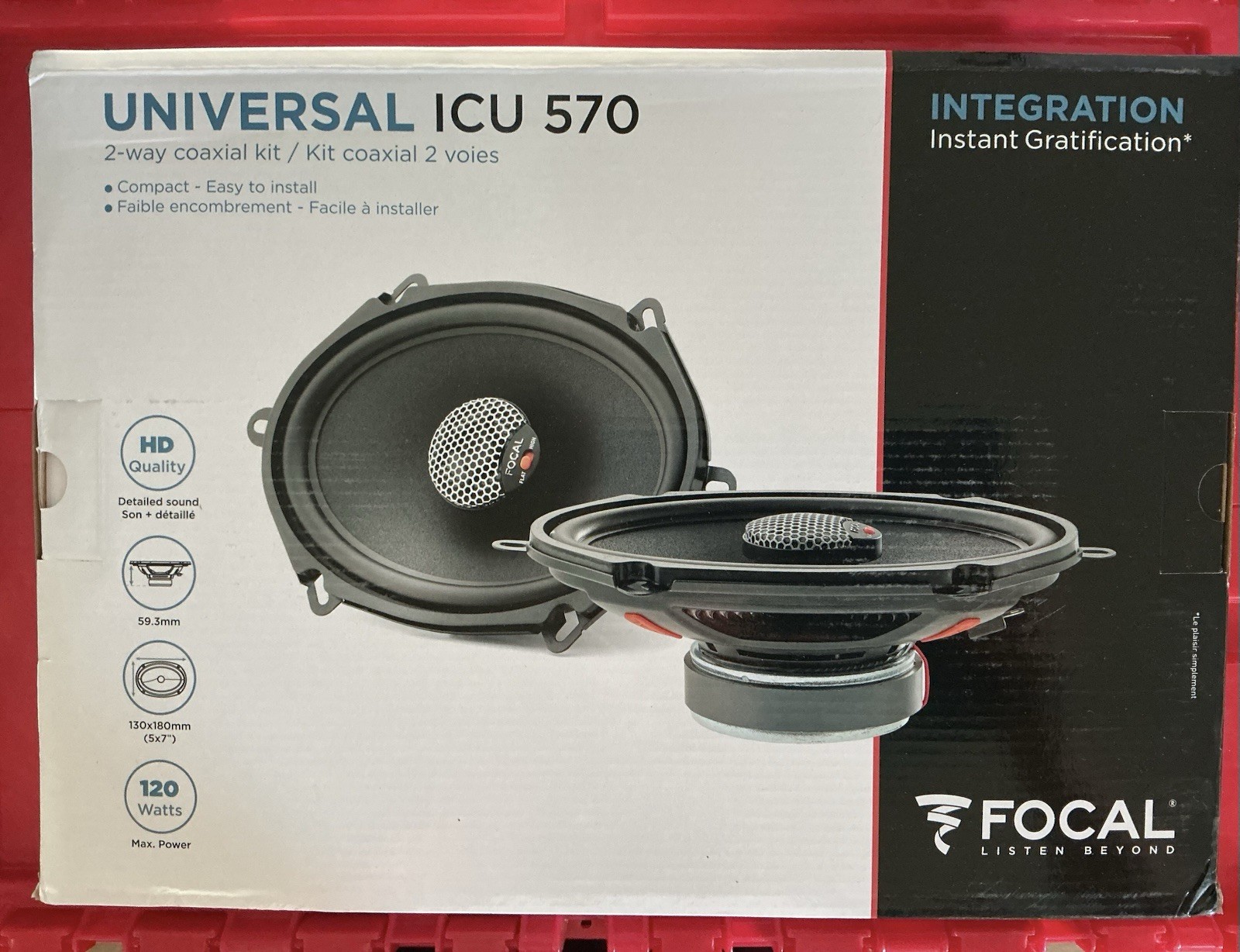 Focal Universal ICU 570 5x7in 2-Way Coaxial Car Speakers 60W RMS Pair Focal Universal ICU 570 5x7in 2-Way Coaxial Car Speakers 60W RMS Pair