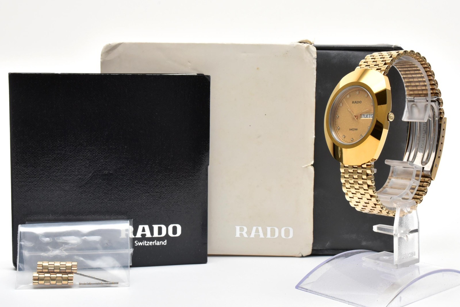 【NEAR MINT】RADO DiaStar Original Gold PVD Diamond Stainless Steel Men\'s Watch
