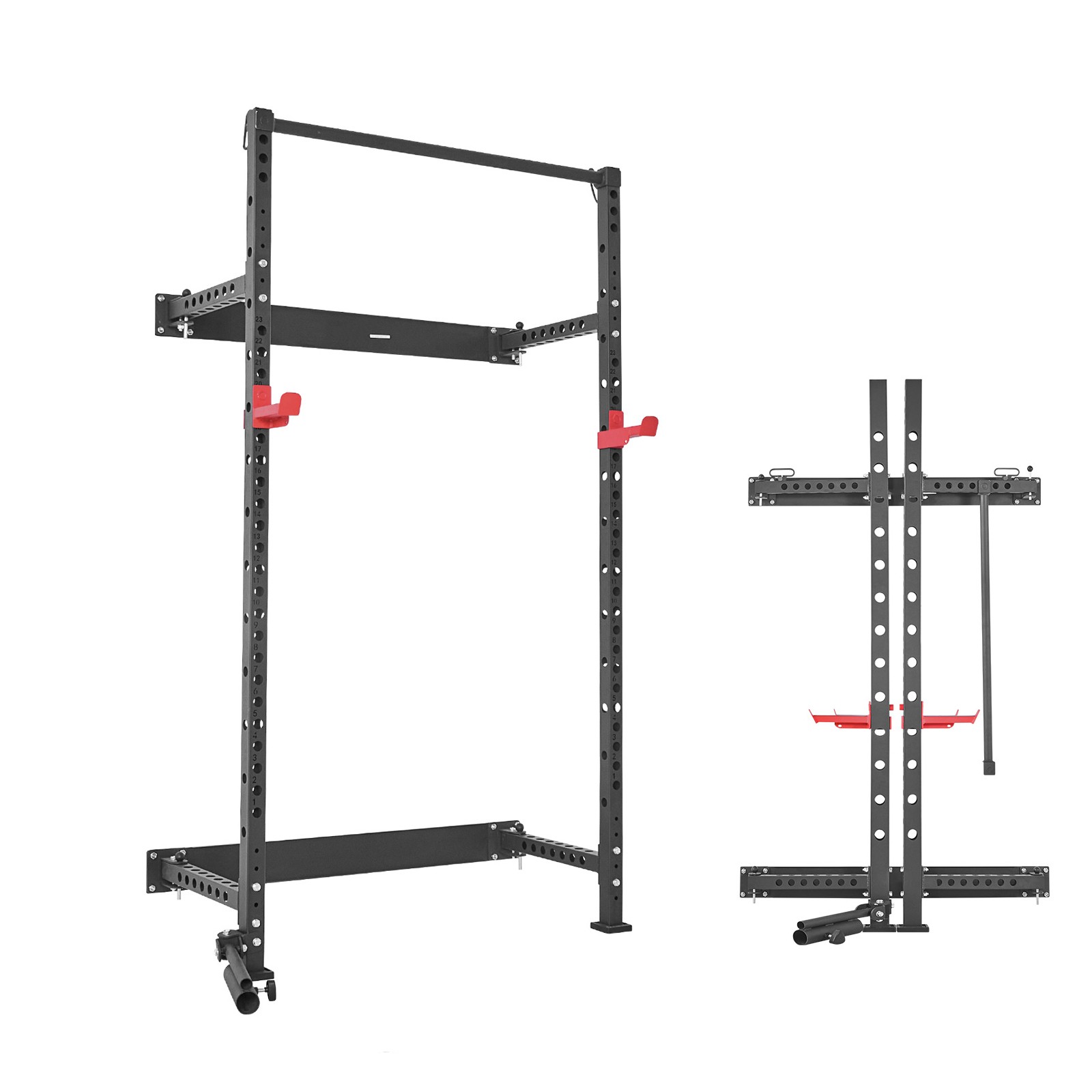 Uimoso Folding Wall-Mounted Squat Rack for Strength Training and Workouts