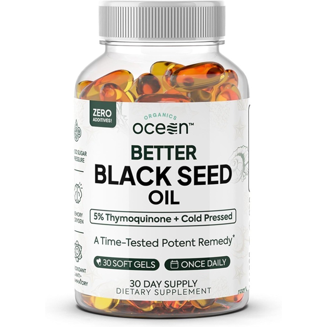 NEW！Organics Ocean Better Black Seed Oil Cold Pressed supplement 30 Softgels