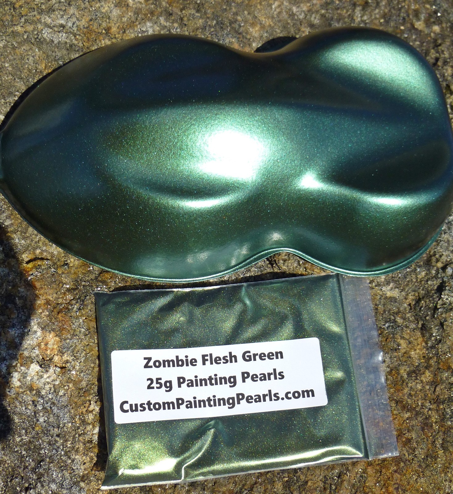 Kandy Zombie Flesh Green Pearl Pigment  Gallon Black Kit 
