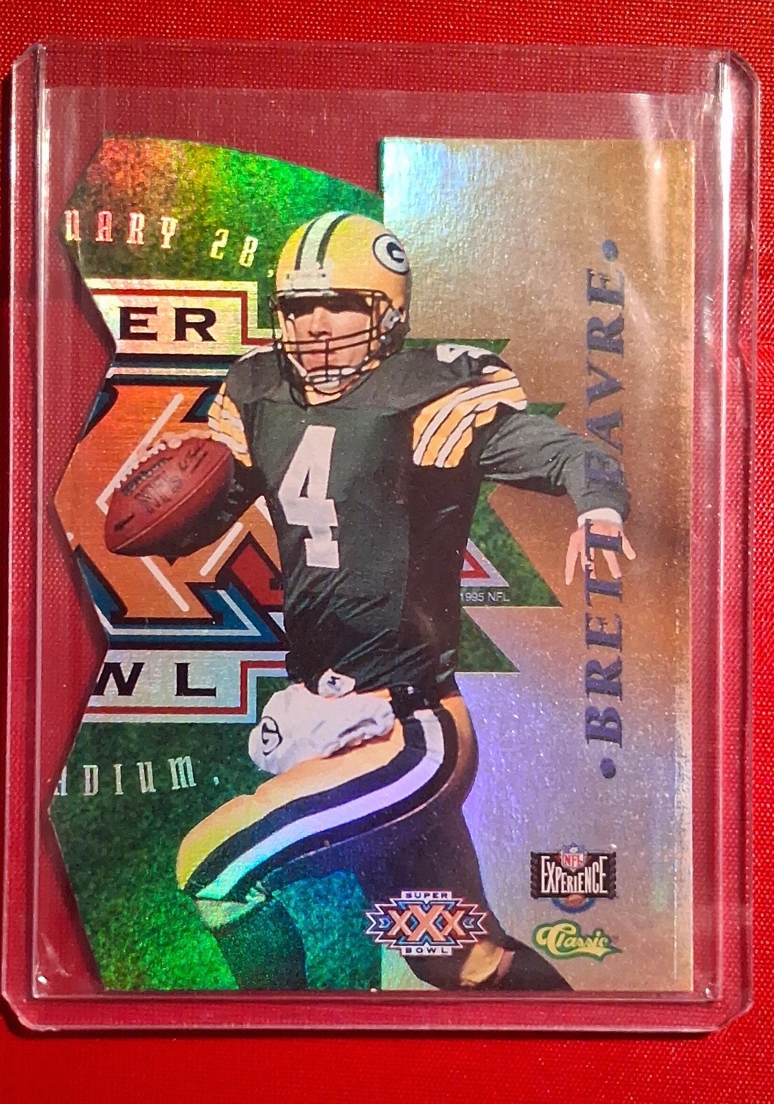 1996 Classic NFL Experience - Super Bowl Xxx Die-Cuts Brett Favre #9B