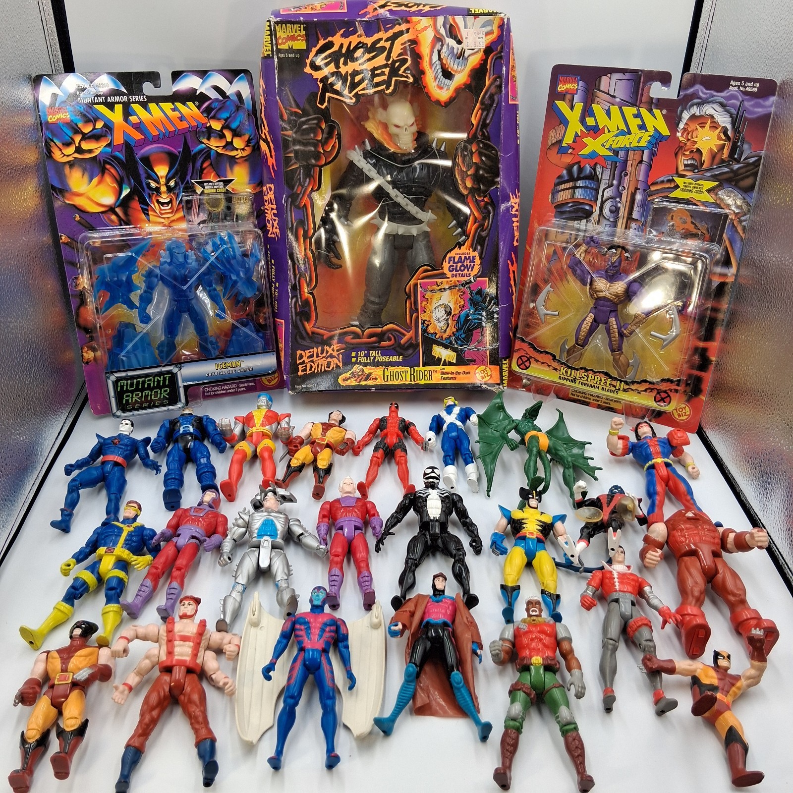 VTG 1990s Lot Of Toy Biz Marvel X-Men Action Fig Lot - 26 Fig Set Ghostrider NIB
