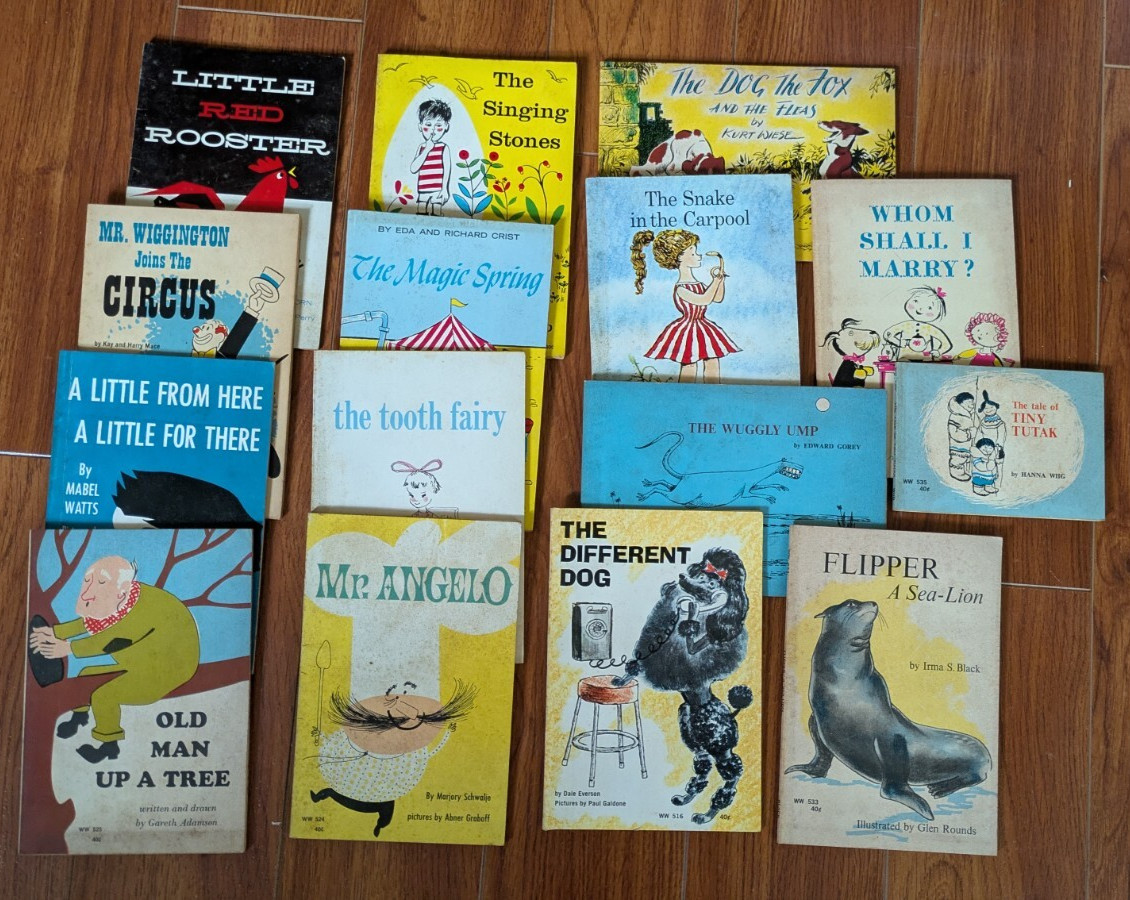Vtg 1965 1966 1st Ed Willie Whale Books Lot of 15 Childrens Story Weekly Readers