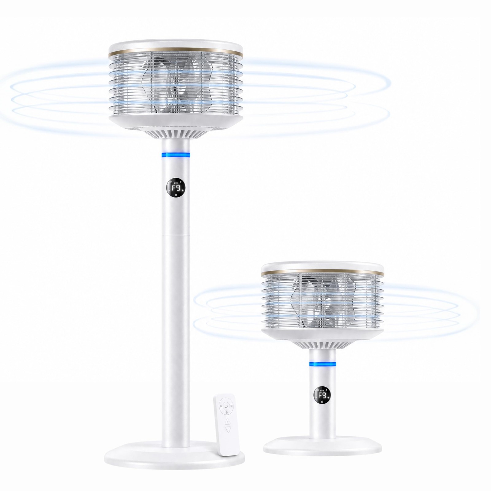 Spin360 360 Fan, Height-Adjustable Floor & Table Fan, Whisper-Quiet, Touchscr...