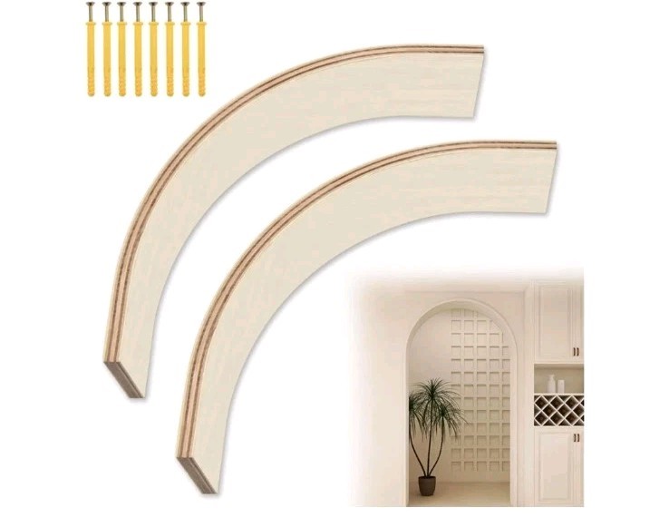 2 Pcs Wooden Rounded/Half Circle Interior Archway Drywall Door Frame Decor Kit 2 Pcs Wooden Rounded/Half Circle Interior Archway Drywall Door Frame Decor Kit
