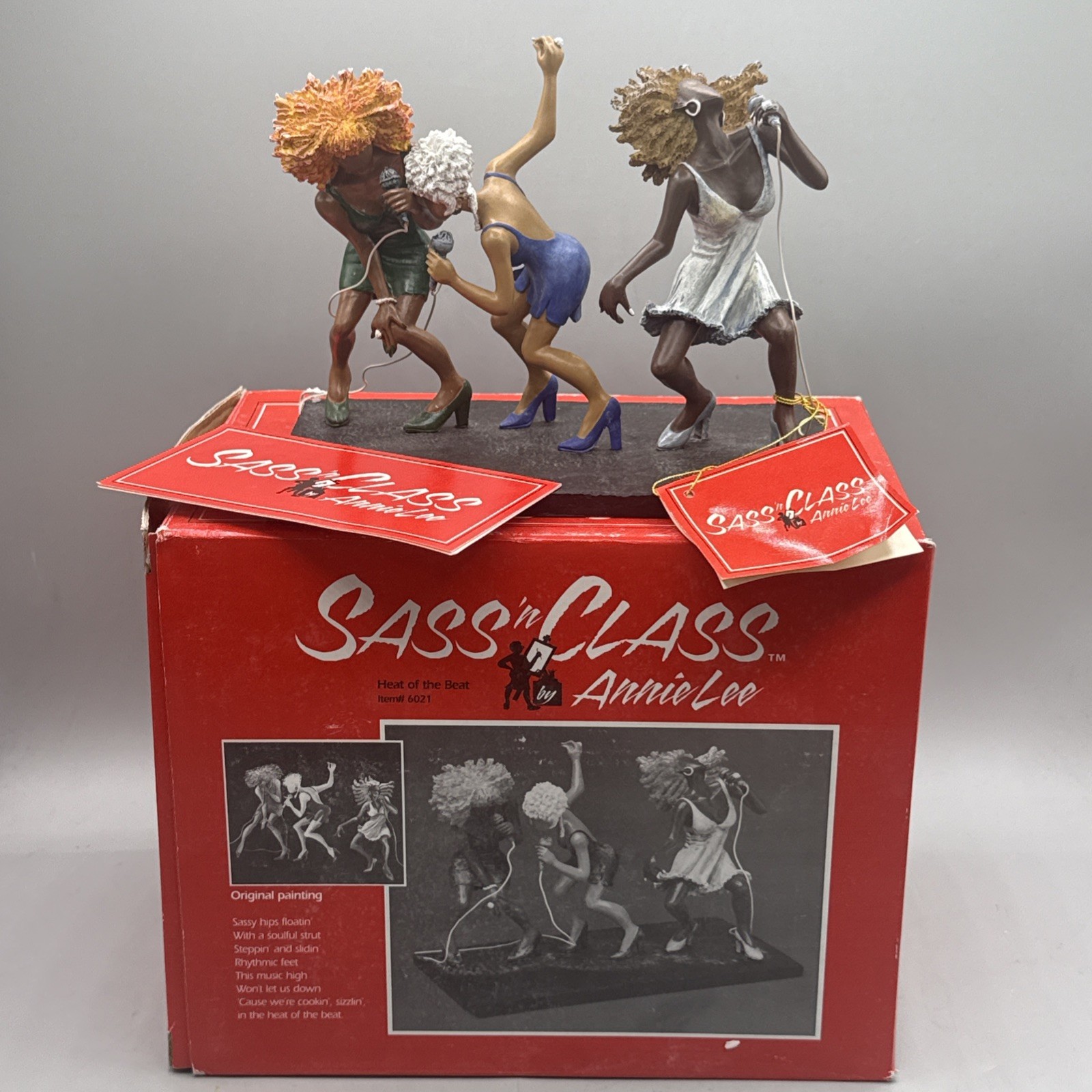 Sass 'n Class Annie Lee Heat of the Beat #6021 Figurine Singers w/ Box+tag VTG Sass 'n Class Annie Lee Heat of the Beat #6021 Figurine Singers w/ Box+tag VTG