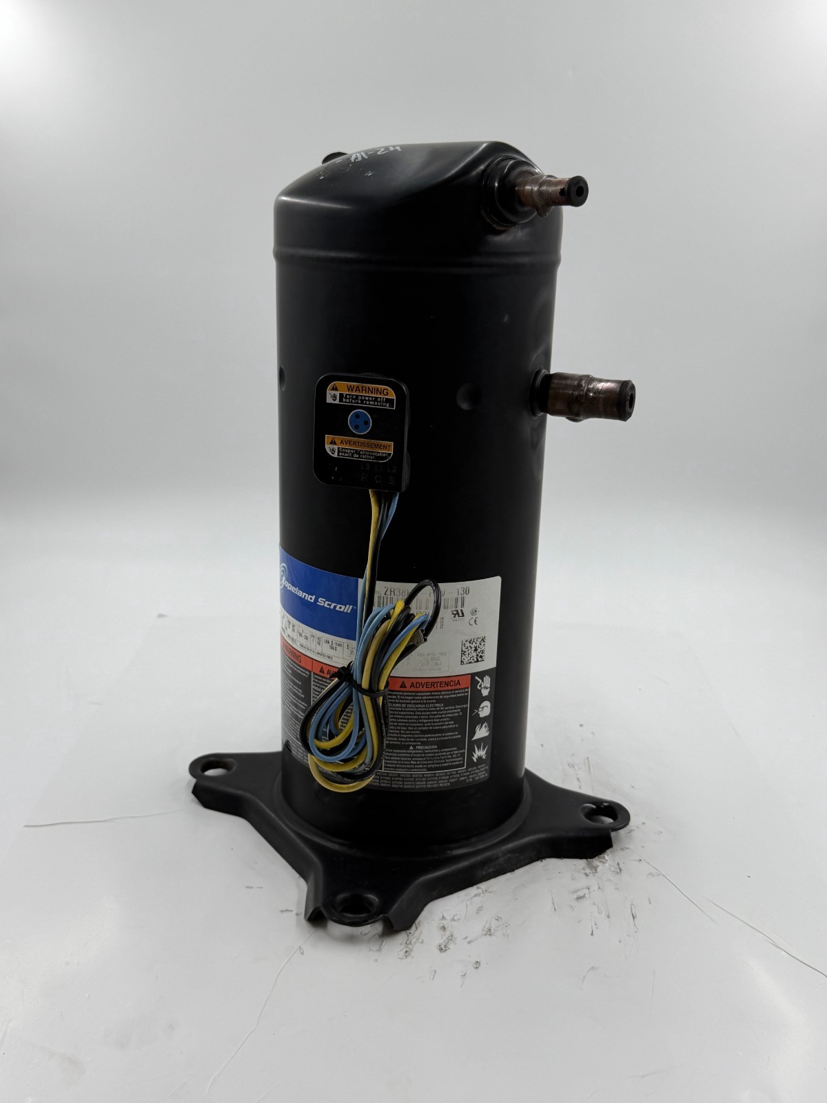 Copeland ZR38KA-PFV-130 Scroll Compressor 3-Ton 208-230V 1-Phase 38000 BTU R-22