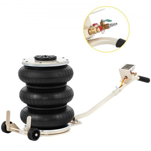 VEVOR Triple Bag Air Jack 5 Ton Adjustable Handle Pneumatic Jack for Car SUV US