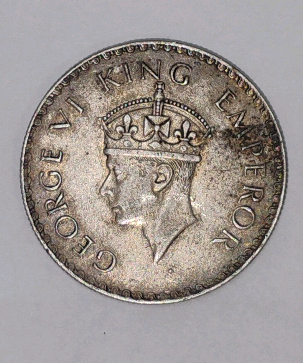 Key Date 1938 Silver British India King George VI One Rupee