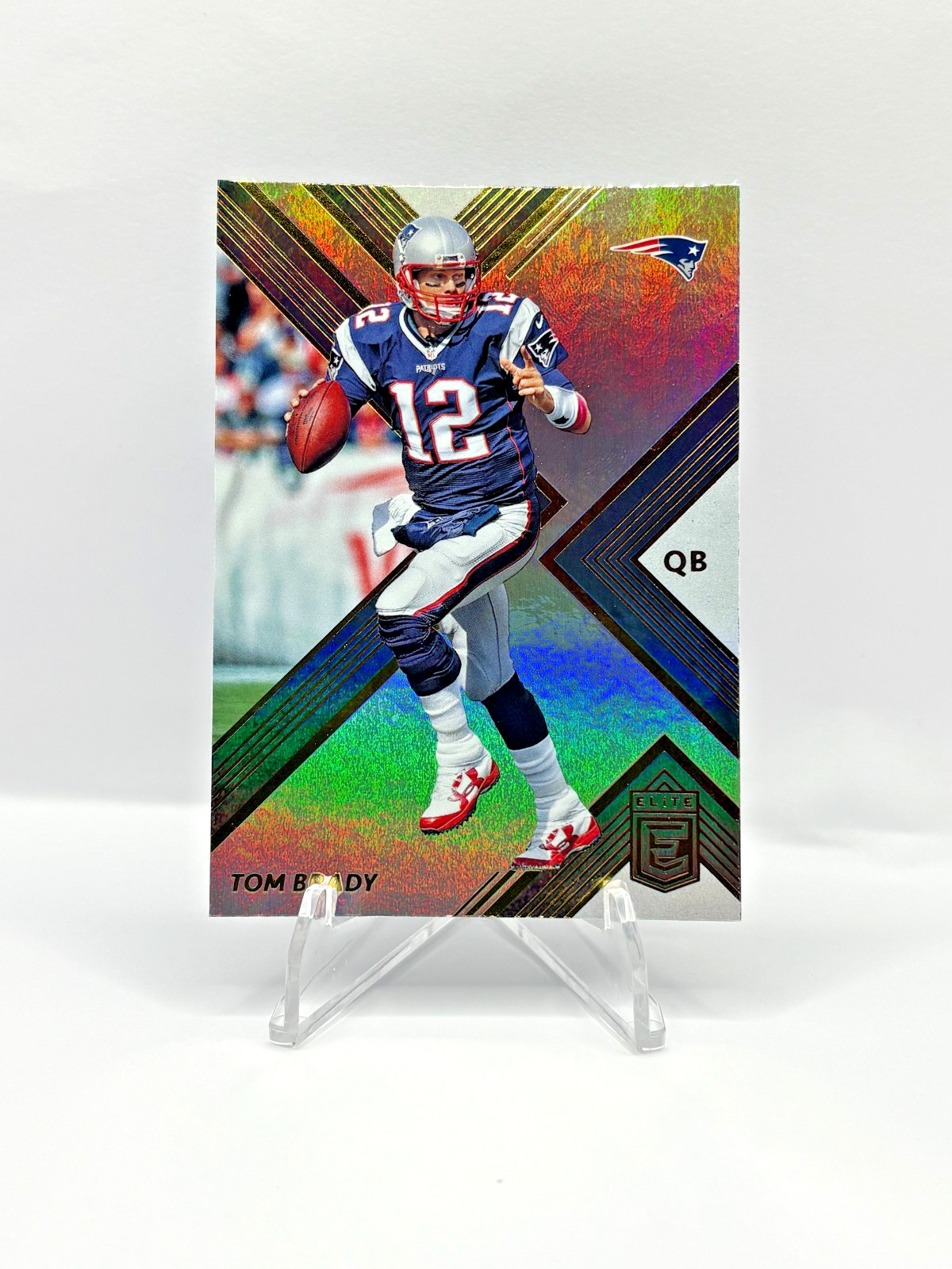 Tom Brady 2017 Panini Donruss Elite RAINBOW FOIL - GOAT Tom Brady 2017 Panini Donruss Elite RAINBOW FOIL - GOAT