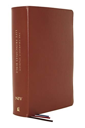 NIV, The Charles Stanley Life Principle's Bible (Brown Genuine Leather, Thumb In NIV, The Charles Stanley Life Principle's Bible (Brown Genuine Leather, Thumb In