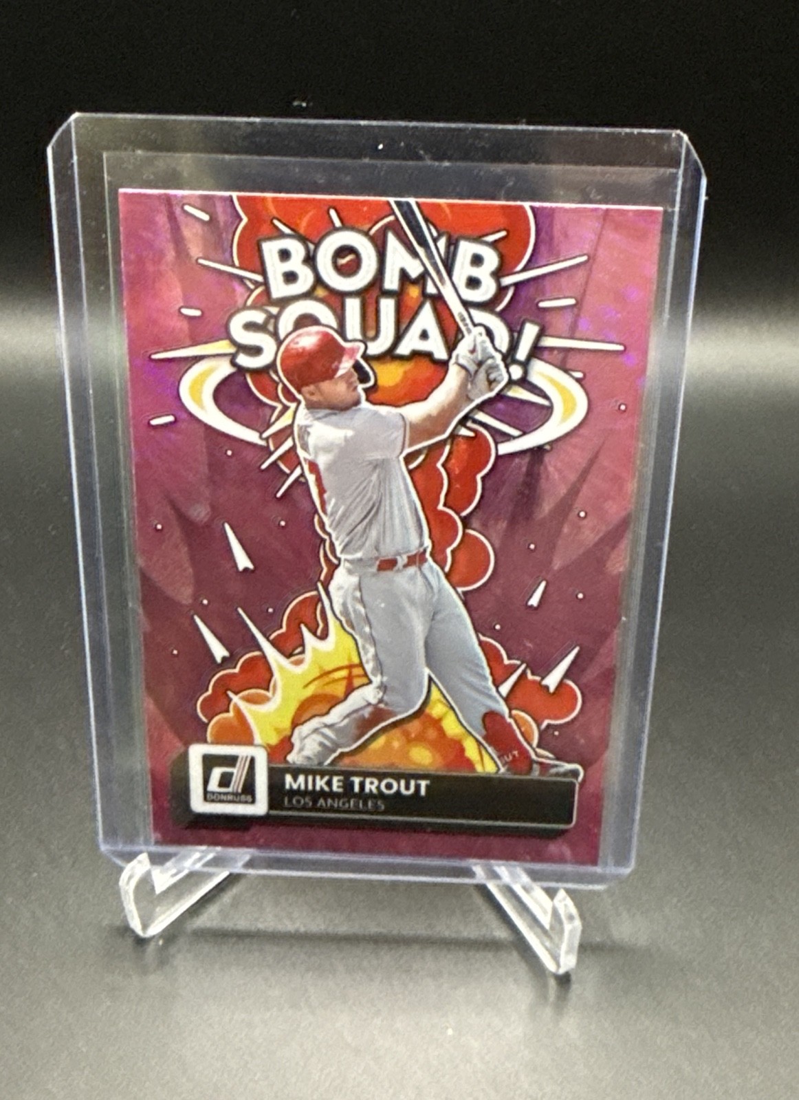 2022 Panini Donruss - Bomb Squad Mike Trout #BS-8 Pink Fireworks 2022 Panini Donruss - Bomb Squad Mike Trout #BS-8 Pink Fireworks
