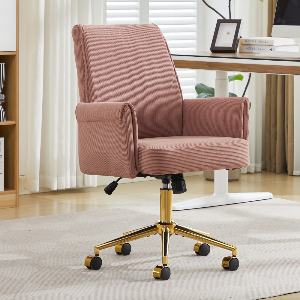 Mid-Back Liftable Office Chair, Striped Fabric, Ergonomic for Work Study Relax Mid-Back Liftable Office Chair, Striped Fabric, Ergonomic for Work Study Relax