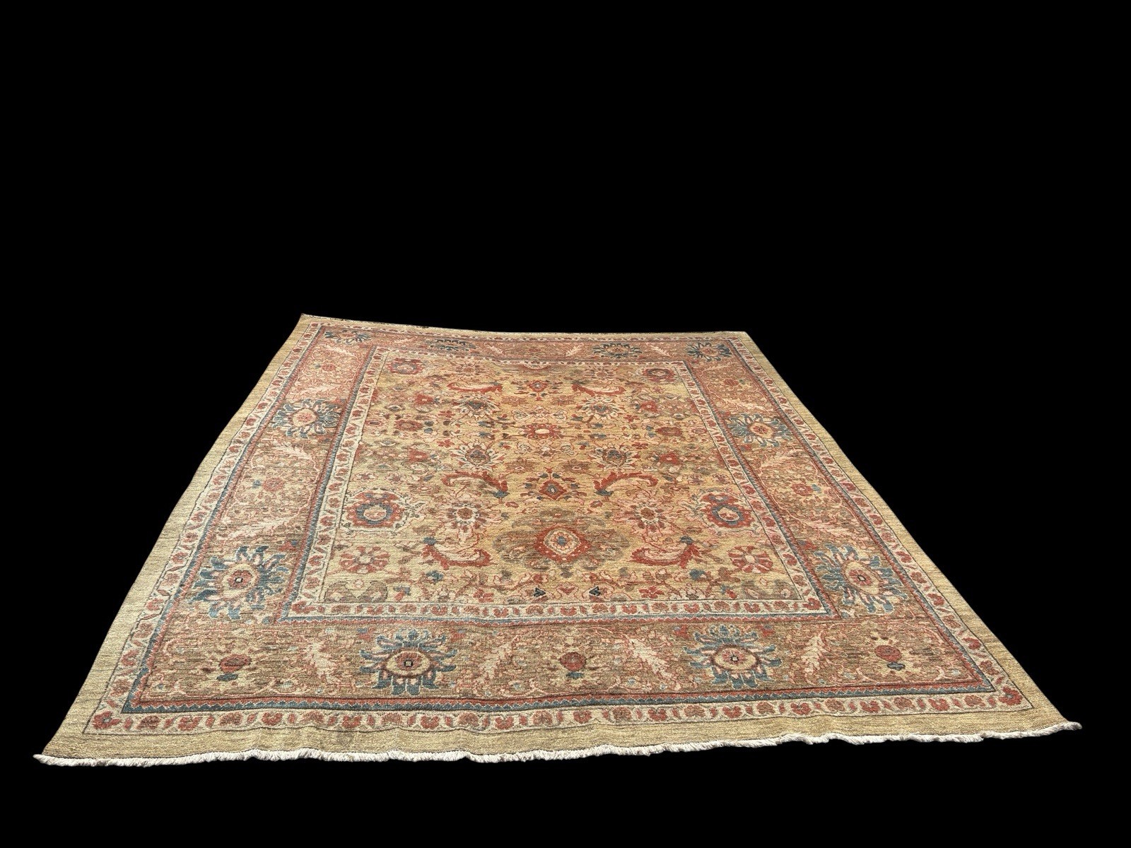 BEAUTIFUL 100% WOOL HANDMADE VINTAGE MAHAL 100% VEGETABLE DYED RUG 8’10X10’8 BEAUTIFUL 100% WOOL HANDMADE VINTAGE MAHAL 100% VEGETABLE DYED RUG 8’10X10’8