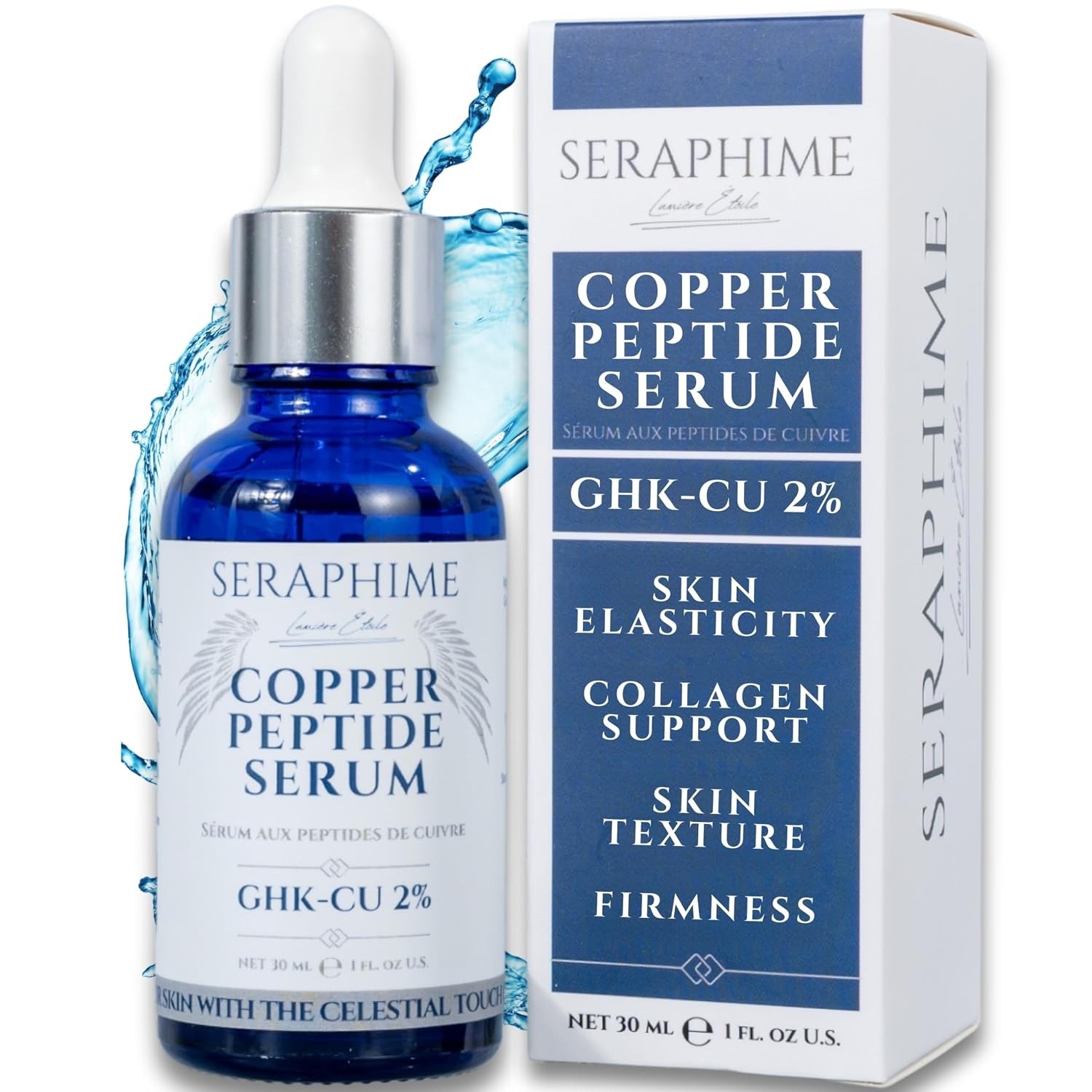 Copper Peptide Serum for Face,2% GHK-CU Copper with 4% EGF, 1 Floz Exp 07/2028