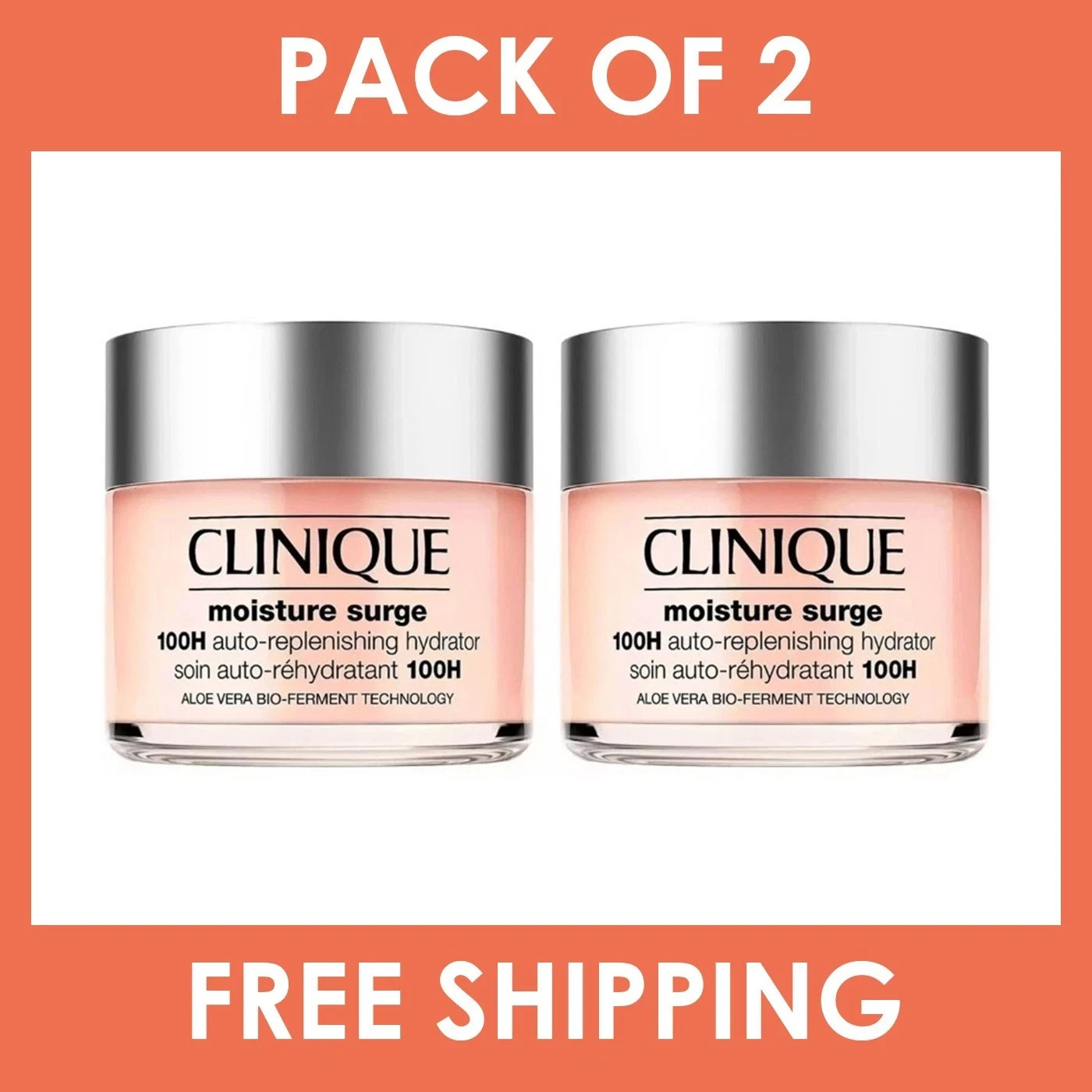 Pack of 2 - Clinique Moisture Surge 100H Auto-Replenishing Hydrator 125ml/4.2oz