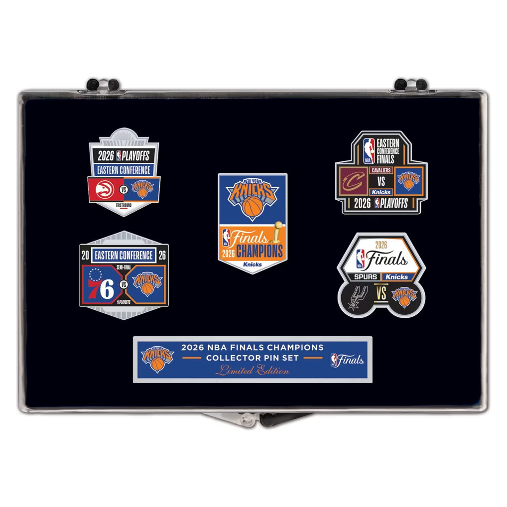 New York Knicks WinCraft 2026 NBA Finals Champions Five-Piece Collector Pin Set New York Knicks WinCraft 2026 NBA Finals Champions Five-Piece Collector Pin Set