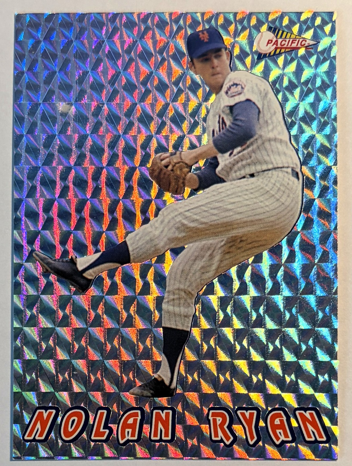 1993 Pacific 27 MLB Seasons Prism SP Nolan Ryan METS Card # 1 of 20 1993 Pacific 27 MLB Seasons Prism SP Nolan Ryan METS Card # 1 of 20