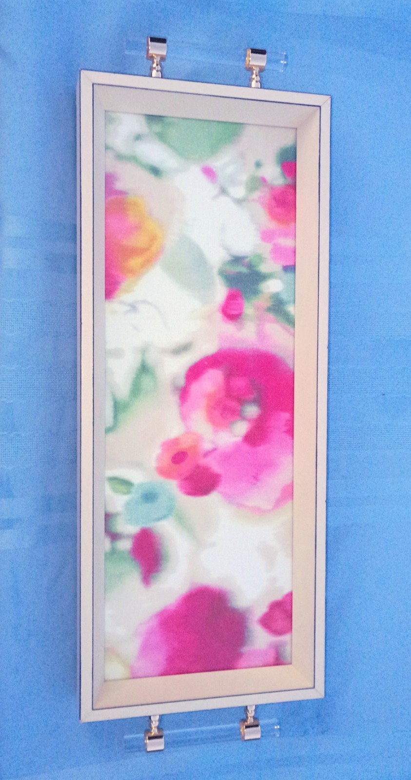Amanda Carol Home Large Rectangular Floral Wood Serving Tray w/ Handles Amanda Carol Home Large Rectangular Floral Wood Serving Tray w/ Handles