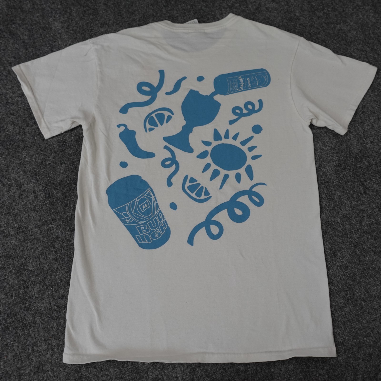 Vintage Bud Light Shirt Men S White Blue Y2k AB Crest Logo Beer Tee Crew 1046 Vintage Bud Light Shirt Men S White Blue Y2k AB Crest Logo Beer Tee Crew 1046