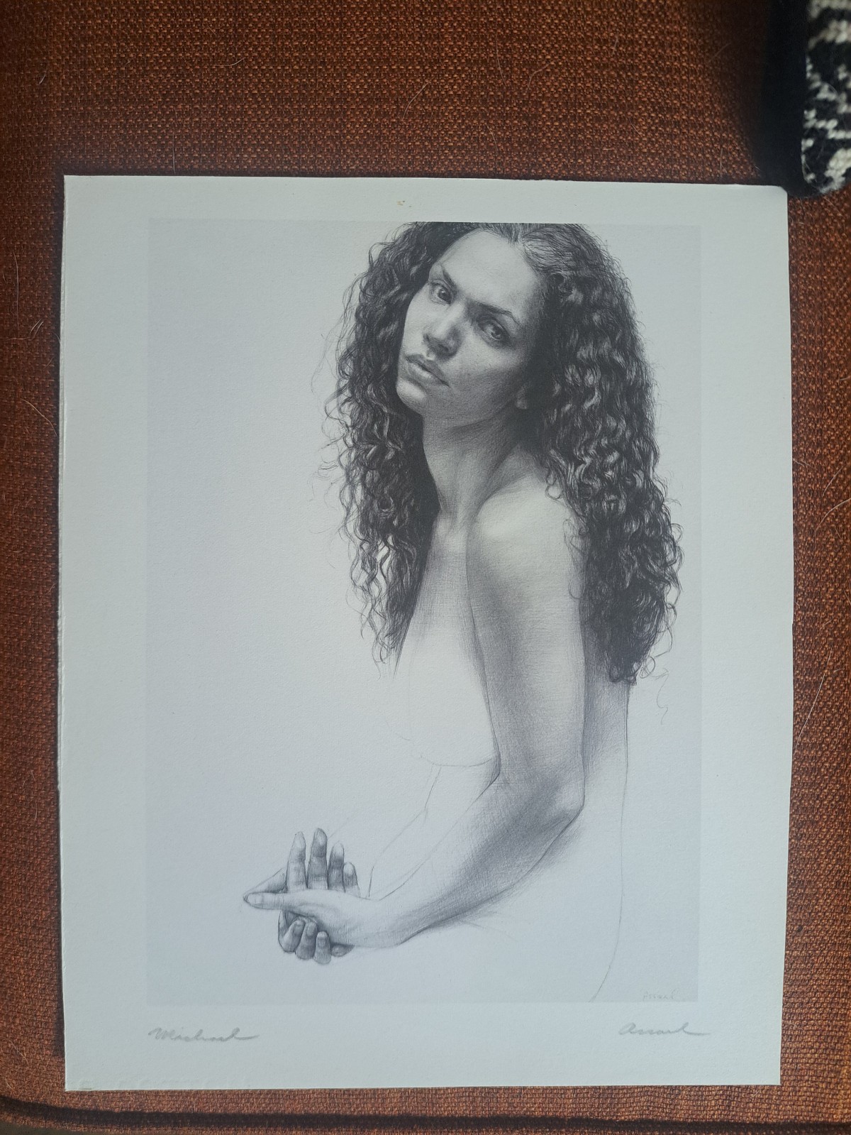 Steven Assael drawing print, \
