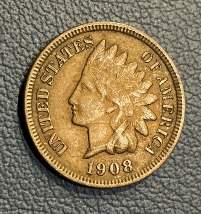 1908 Indian Head Cent - Copper Penny - Solid Album Filler 1908 Indian Head Cent - Copper Penny - Solid Album Filler