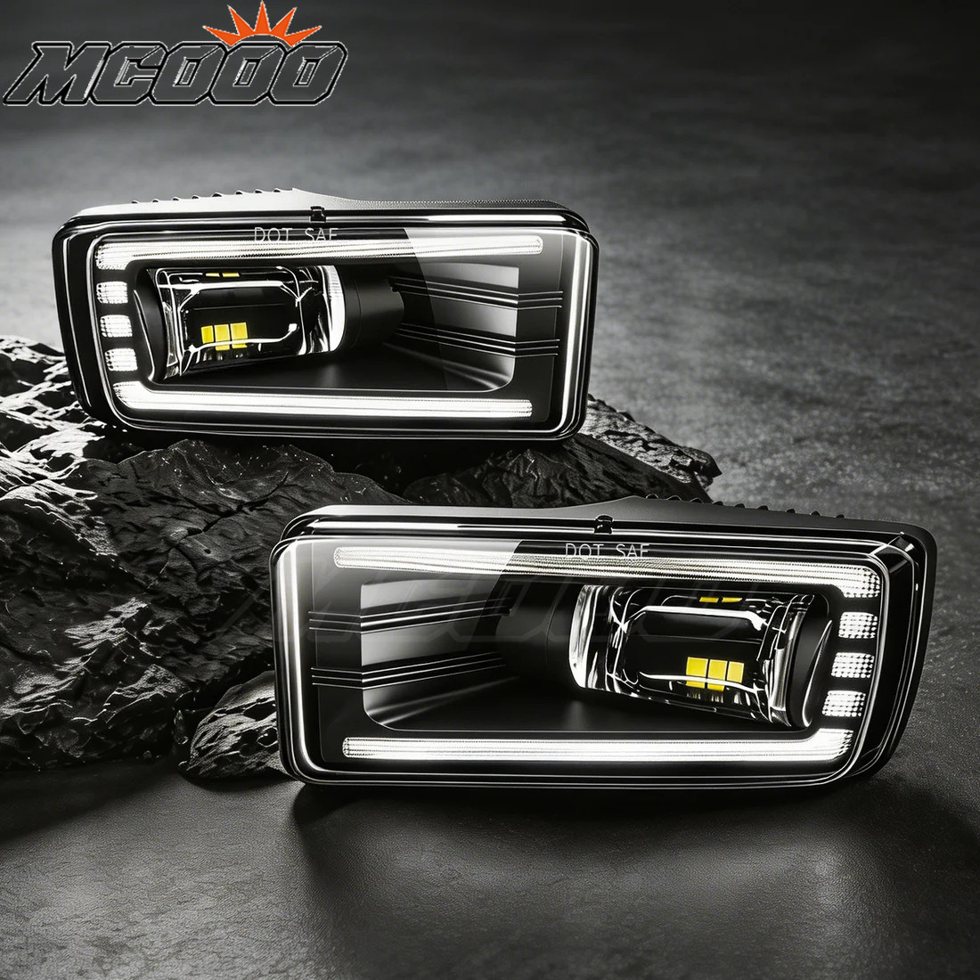 LED DRL Fog Lights For 2007-2013 Chevy Silverado 1500 Front Bumper Driving Lamps