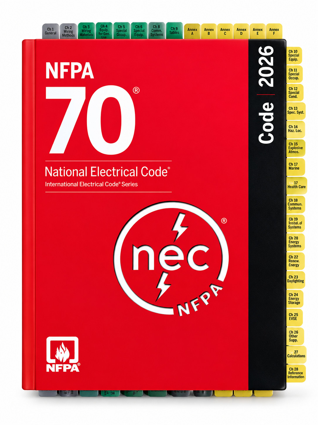 National Electrical Code 2026 Paperback 70 Pre Tabbed Highlighted 