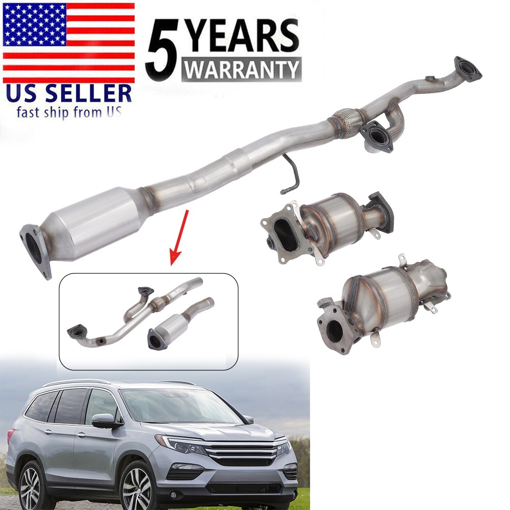 All 3 Catalytic Converter& Flex Y-Pipe For Honda Pilot 3.5L 2016-2019 Direct-Fit