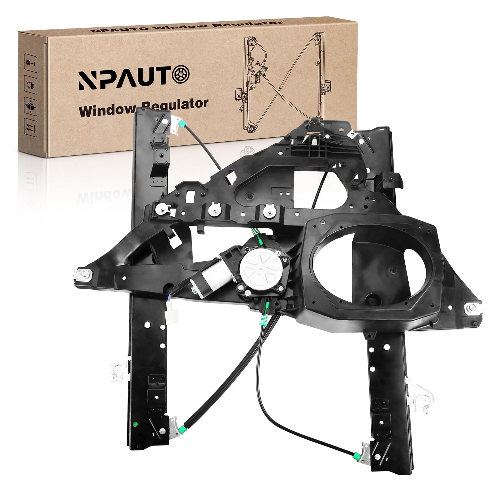 741-178 Front Left Power Window Regulator w/ 2-Pin Motor Expedition Navigator