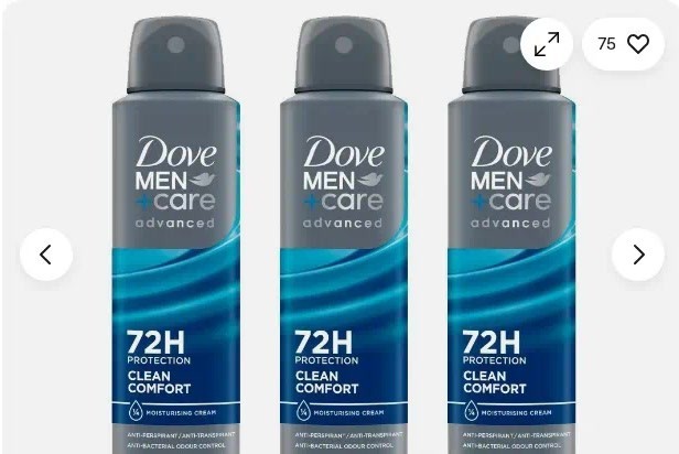 Dove Men Antiperspirant 72H Clean Comfort Spray 3-Pack 150ml Dove Men Antiperspirant 72H Clean Comfort Spray 3-Pack 150ml