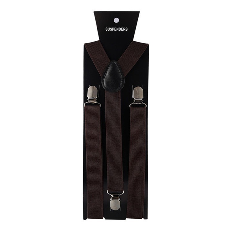 Mens Womens Y Back Braces Adjustable Trouser Suspenders Elastic Metal Clips