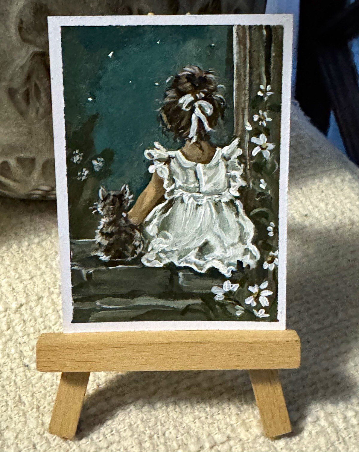 ACEO Print of Original OOAK “Whispers in the Garden\