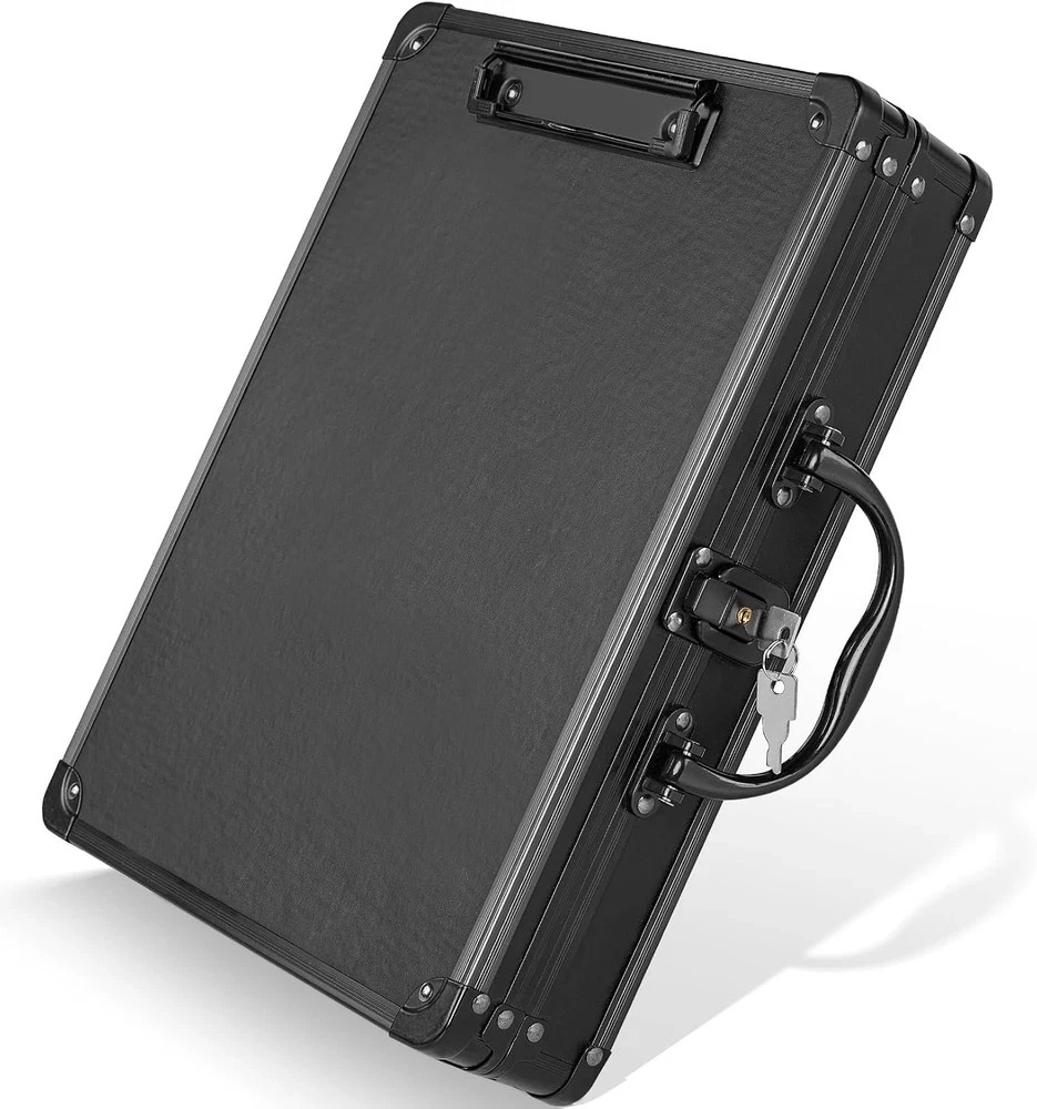 Sooez Heavy Duty Locking Clipboard Box Metal Clipboard with Handle