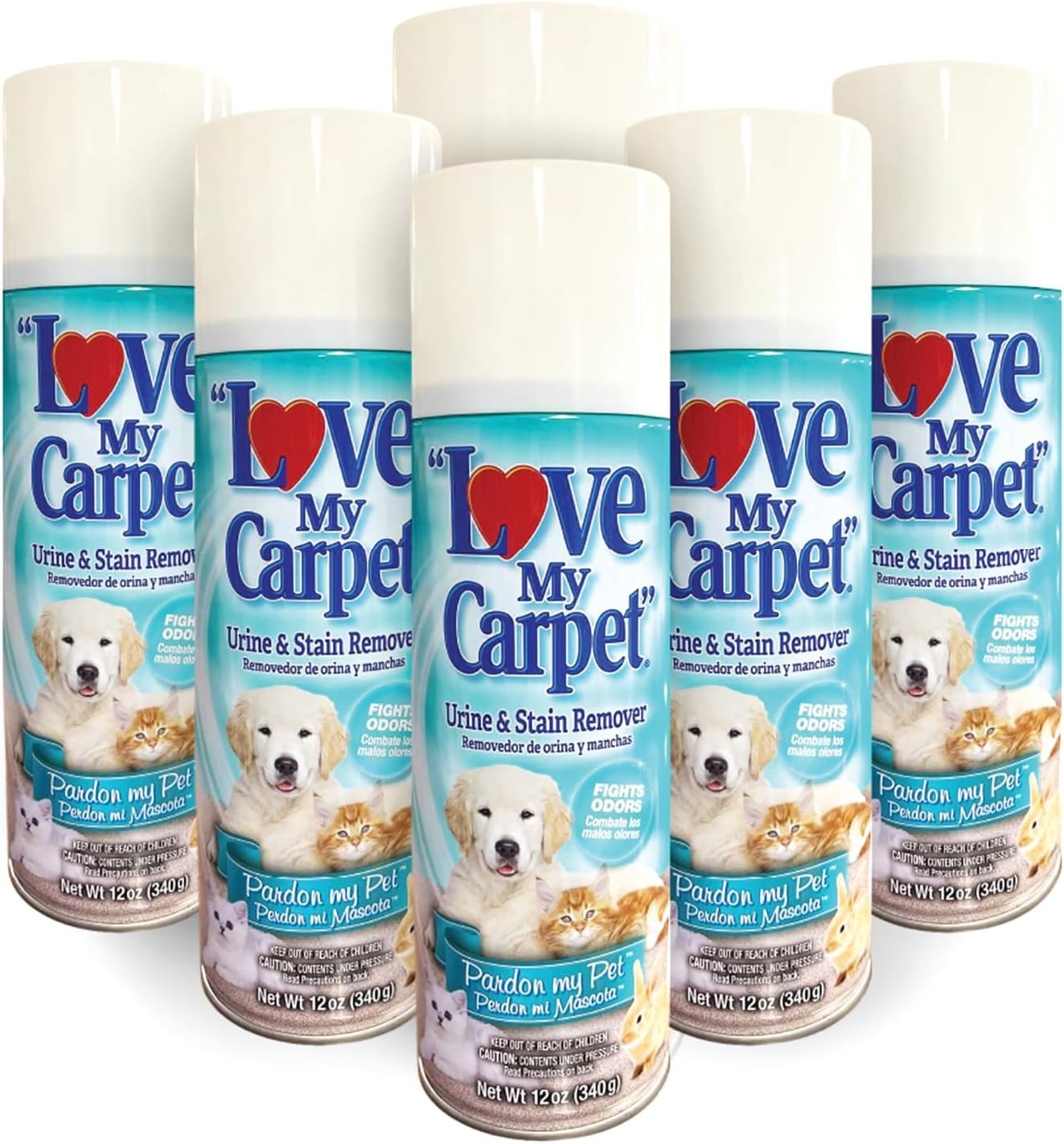 Love My Carpet Pet Heavy Foam Carpet Cleaner Urine Stain & Odor Remover 6 Pack Love My Carpet Pet Heavy Foam Carpet Cleaner Urine Stain & Odor Remover 6 Pack