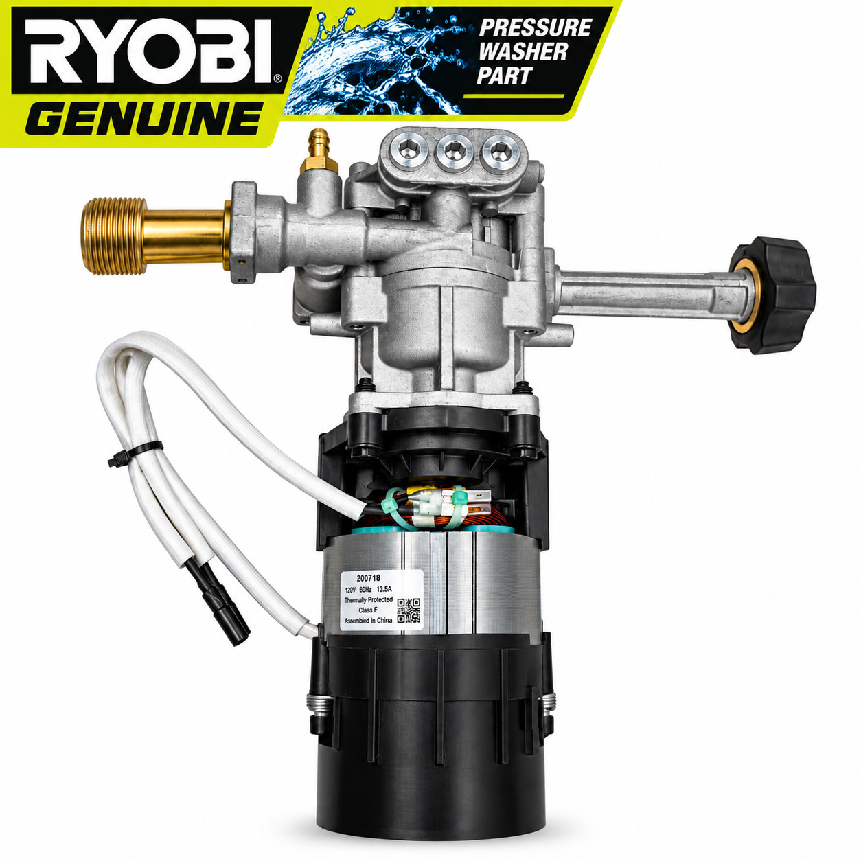 Pressure Washer Pump Motor RYOBI 1800 PSI TT8145HC12 120V Assembly Genuine OEM