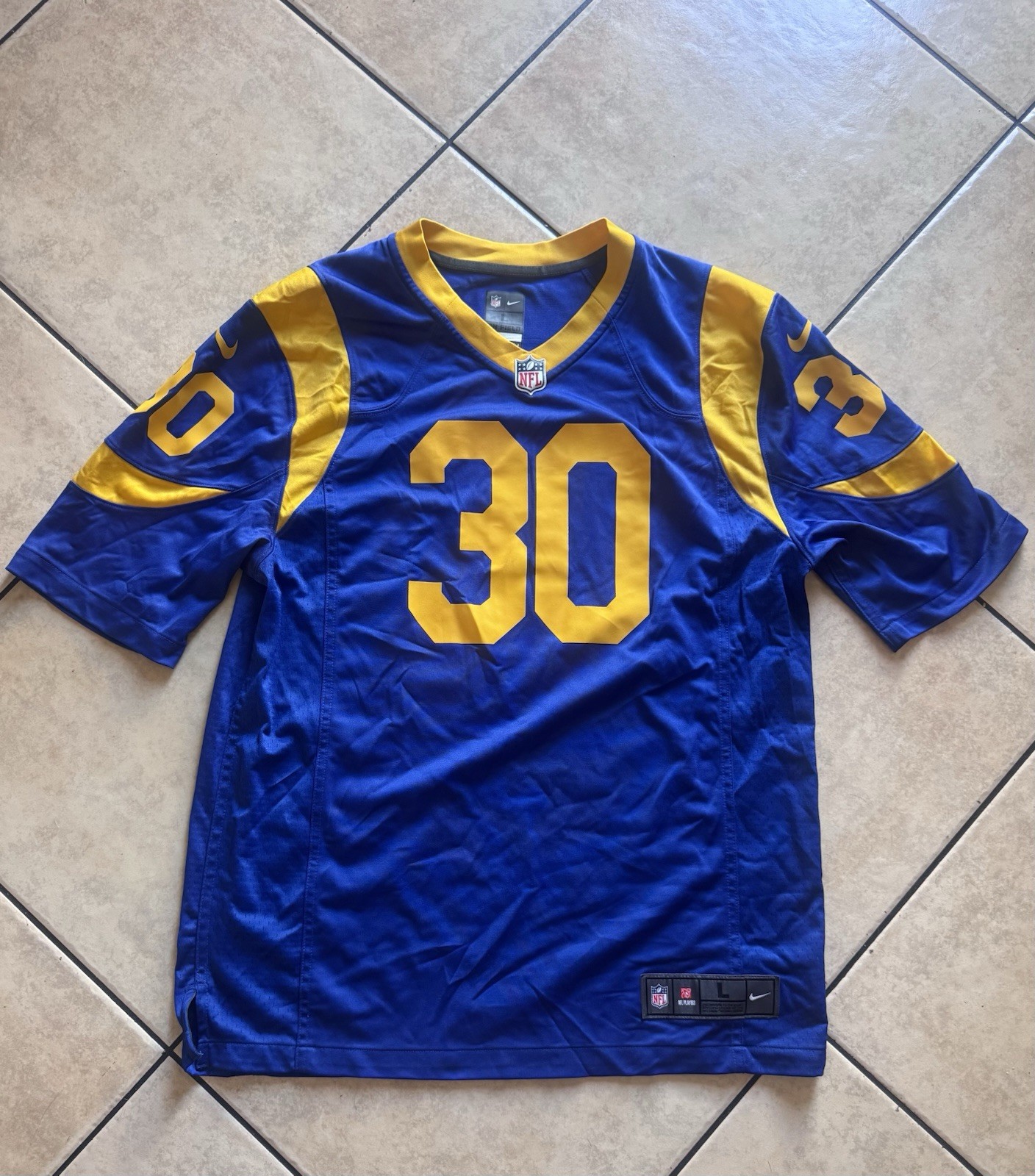 Nike Los Angeles Rams Todd Gurley #30 On-Field Jersey Mens L Blue Gold Nike Los Angeles Rams Todd Gurley #30 On-Field Jersey Mens L Blue Gold