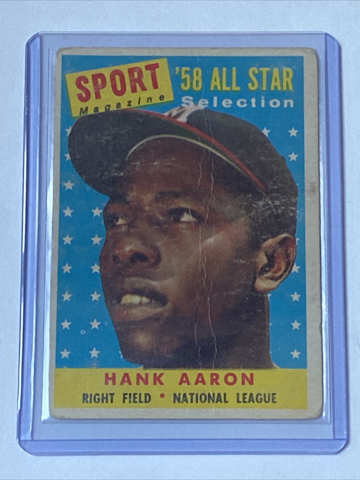 π₯ 1958 Topps - Hank Aaron #488 - Sport Magazine \'58 All Star Selection HOF π₯ π₯ 1958 Topps - Hank Aaron #488 - Sport Magazine \'58 All Star Selection HOF π₯