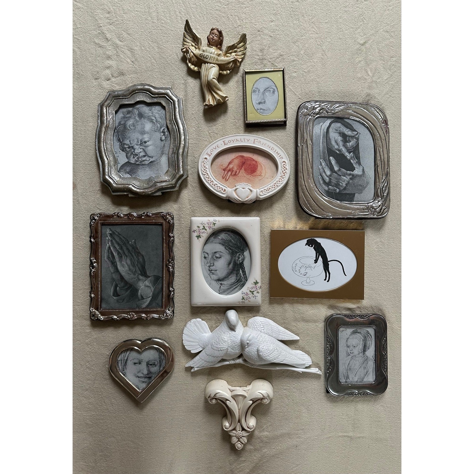 Vintage Antique Home Decor Bundle lot Collection miniatures curated art set 12 Vintage Antique Home Decor Bundle lot Collection miniatures curated art set 12