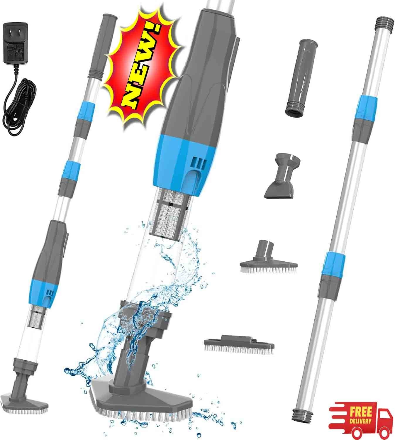 Aspiradora portátil 4 en 1 inalámbrica y recargable para piscinas, spas y jacuzz