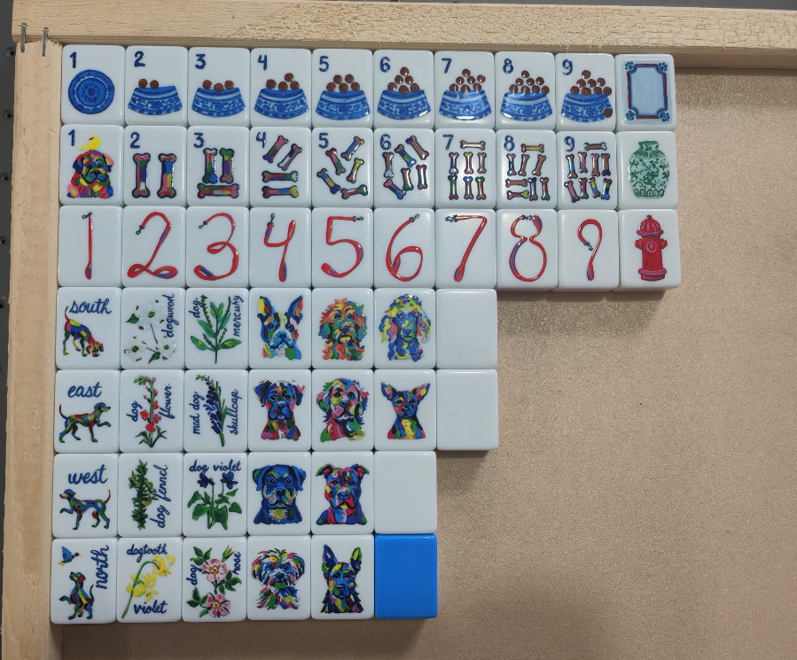 Dog Rescue American Mahjong Set 160 Tiles + Free storage Bag Dog Rescue American Mahjong Set 160 Tiles + Free storage Bag