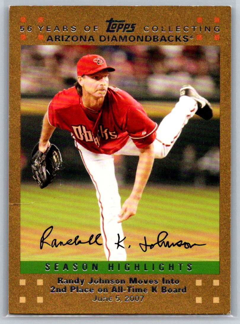 2007 Topps Updates & Highlights RANDY JOHNSON #UH211 /2007