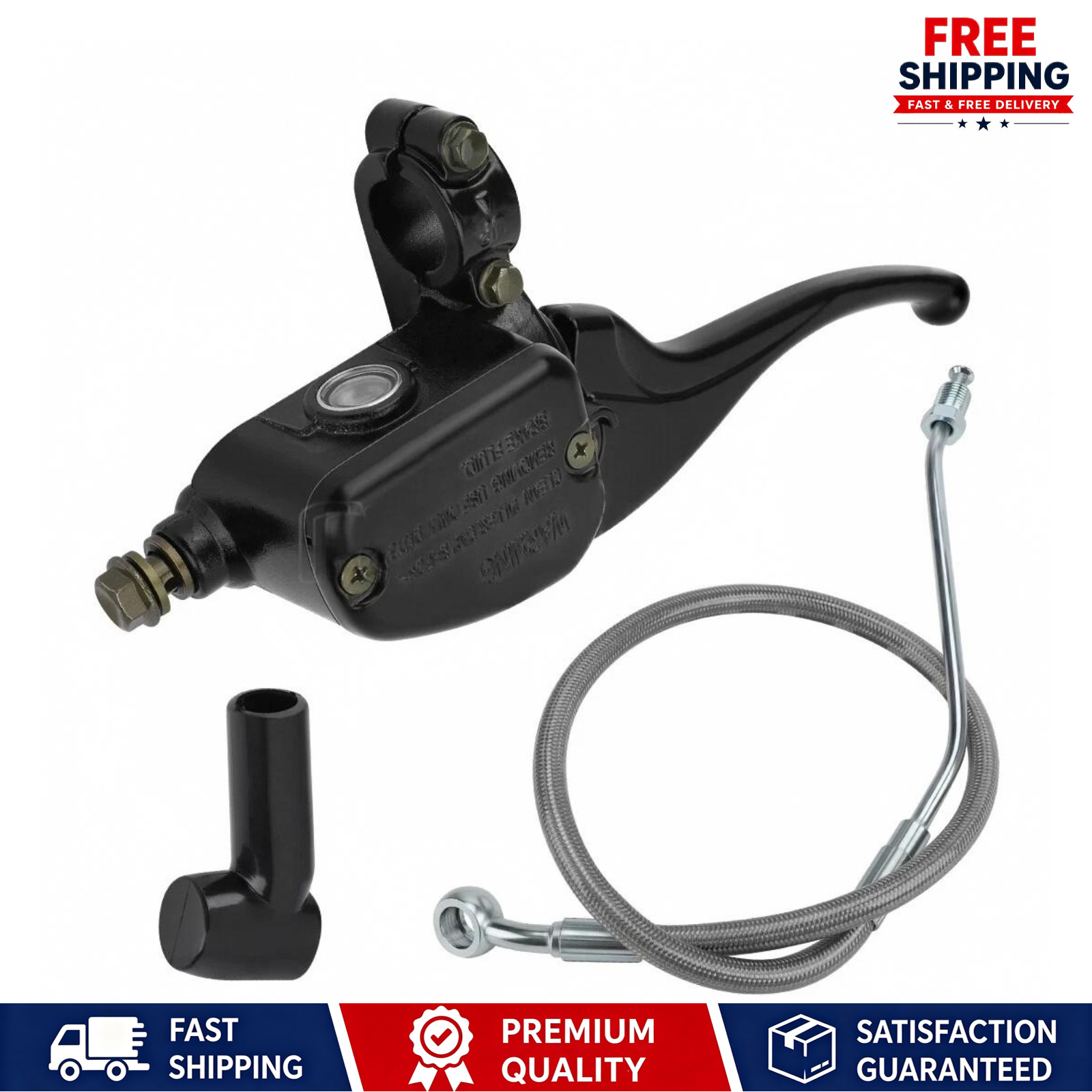 Front Hand Brake Master Cylinder Assembly With Hose For Polaris Sportsman ATV