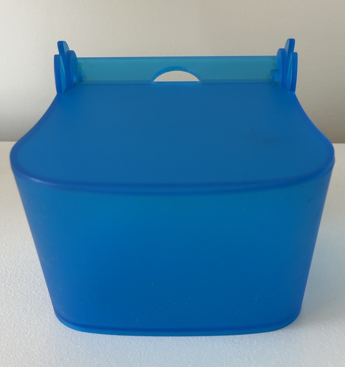 Alessi EM06 Salt Box Enzo Mari 1999 Blue Italy Vintage MCM Postmodern Kitchen