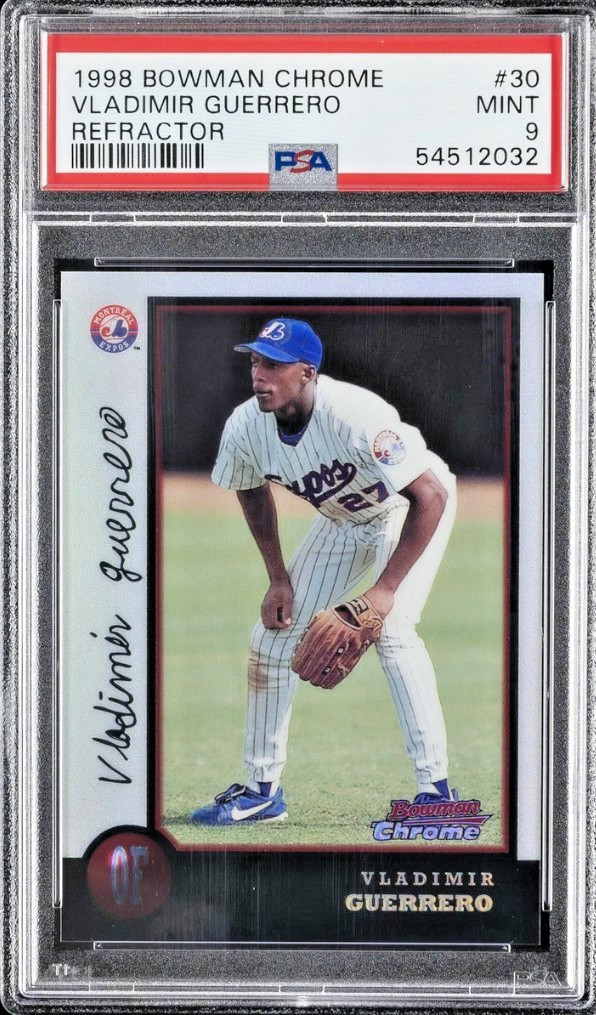 1998 Bowman Chrome Refractor #30 Vladimir Guerrero Sr. SP HOF RARE LOW POP PSA 9