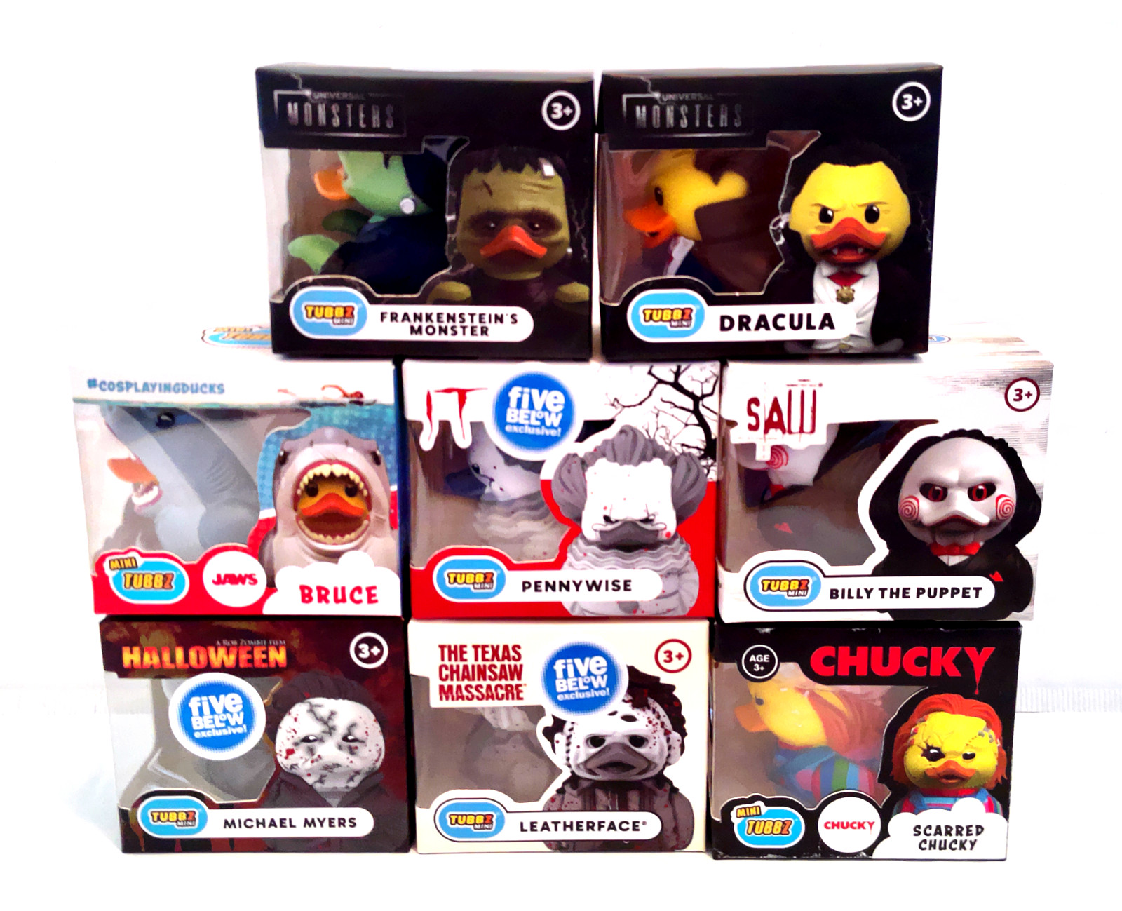 8 Mini Tubbz Duck Horror Figures Jaws Michael Myers Chucky Pennywise Halloween