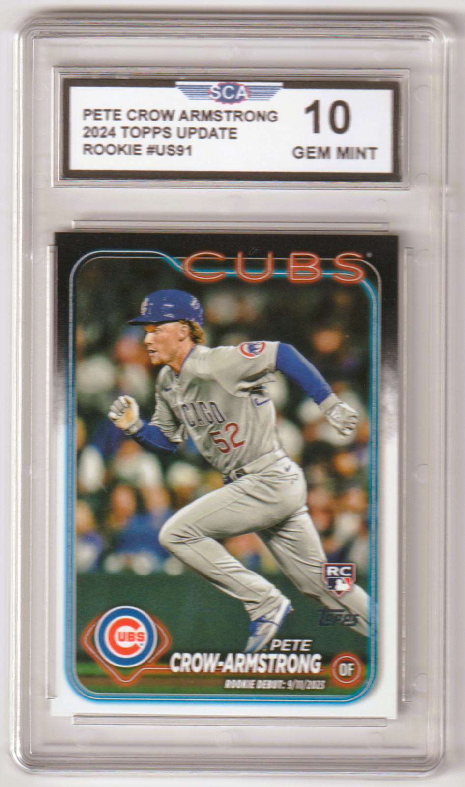 2024 TOPPS UPDATE PETE CROW ARMSTRONG ROOKIE BASEBALL CARD CHICAGO CUBS OF 2024 TOPPS UPDATE PETE CROW ARMSTRONG ROOKIE BASEBALL CARD CHICAGO CUBS OF