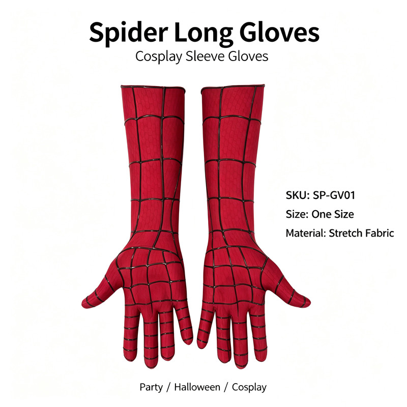 Long Amazing Spider-Man 2 Adult 3D Gloves Spiderman Cos Costume Accessory Gifts Long Amazing Spider-Man 2 Adult 3D Gloves Spiderman Cos Costume Accessory Gifts