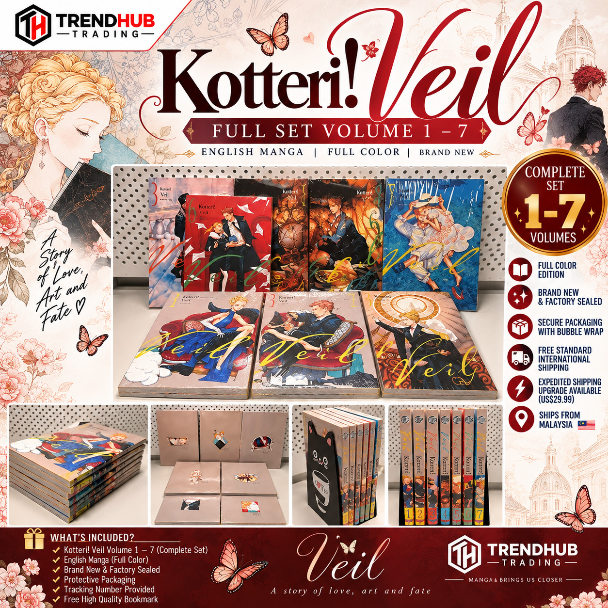 Veil Manga Vol 1 - 7 Full Set by Kotteri English Comic Full Color Version New